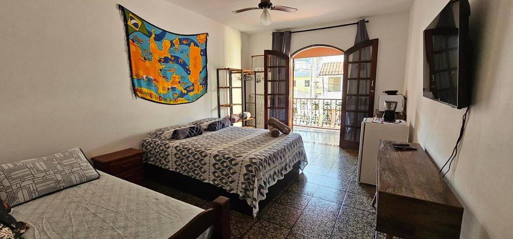 Casas e apartamentos de temporada para 5 pessoas, com vista e jardim e ainda balcão, adaptado a crianças em Prainha - Arraial