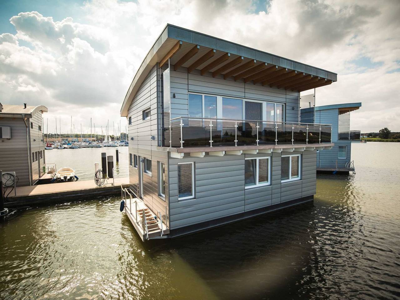 02. Floating Houses (105 m²) mit Kamin - Floating-House Nr. 6 Idun mit Kamin in Kröslin, Vorpommern