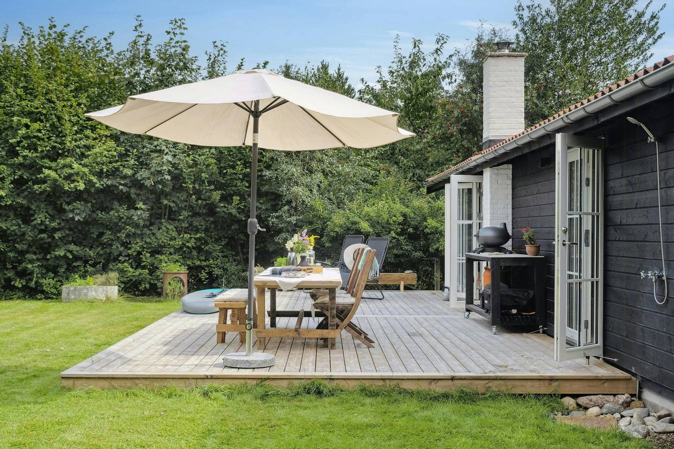 Die kleine Oase mit Strandatmosphäre in Dronningmølle in Munkerup, Dronningmølle