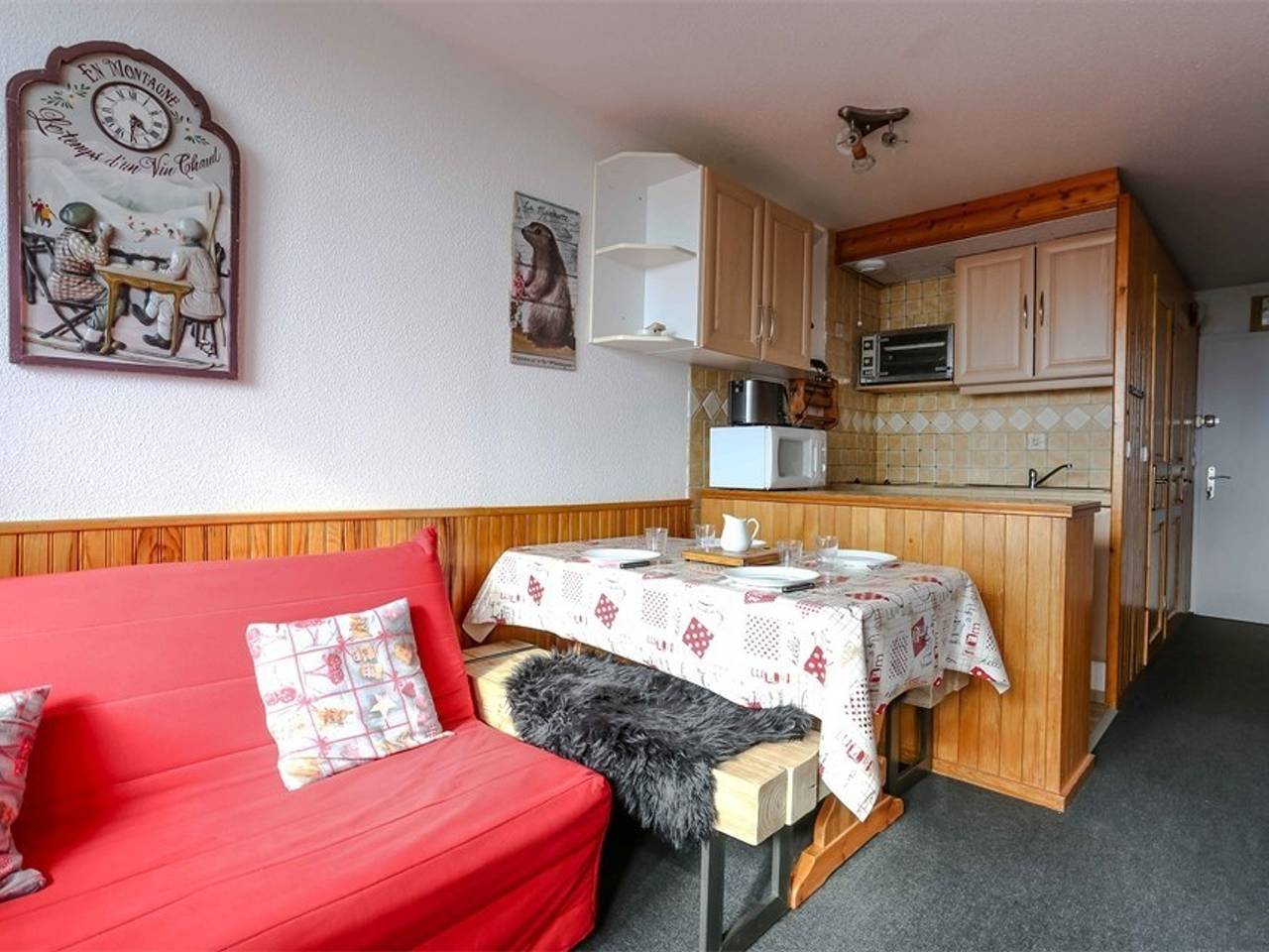 Apartamento entero, Apartamento en Val Thorens - 4 pers, 26m², soleado, balcón, cerca de comercios y pistas in Val Thorens, Les Trois Vallées
