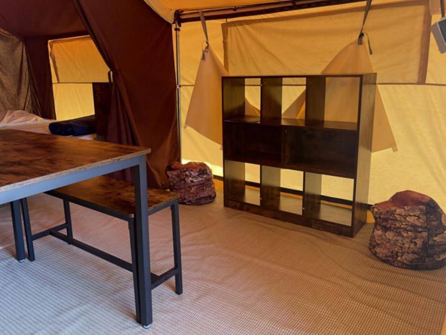Camping Paradis Family des Issoux d'Ardèche - Tent 4 persons - Unusual - Indiana tent (without sanitary facilities) in Lalevade-d'Ardèche, Parc naturel régional des Monts d'Ardèche