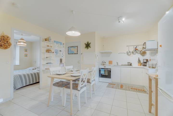 Appartamento intero, Appartamento 'Grain De Vanille' con terrazza privata e Wi-Fi in Saint-Benoit-des-Ondes, Baia di Mont-Saint-Michel