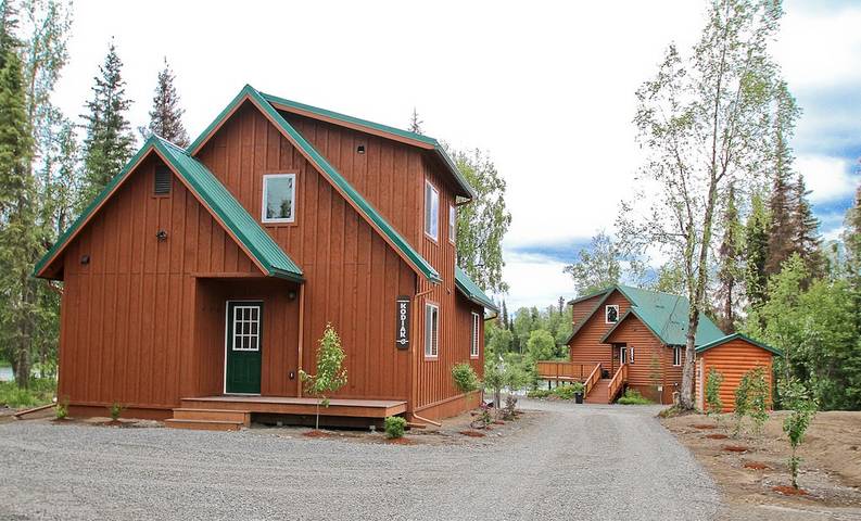 Log cabin for 9 people, with terrace in Alaska