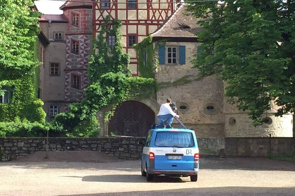 Appartement entier, Château à douves d'Unsleben, nid de faucon in Unsleben, Rhön-Bayern