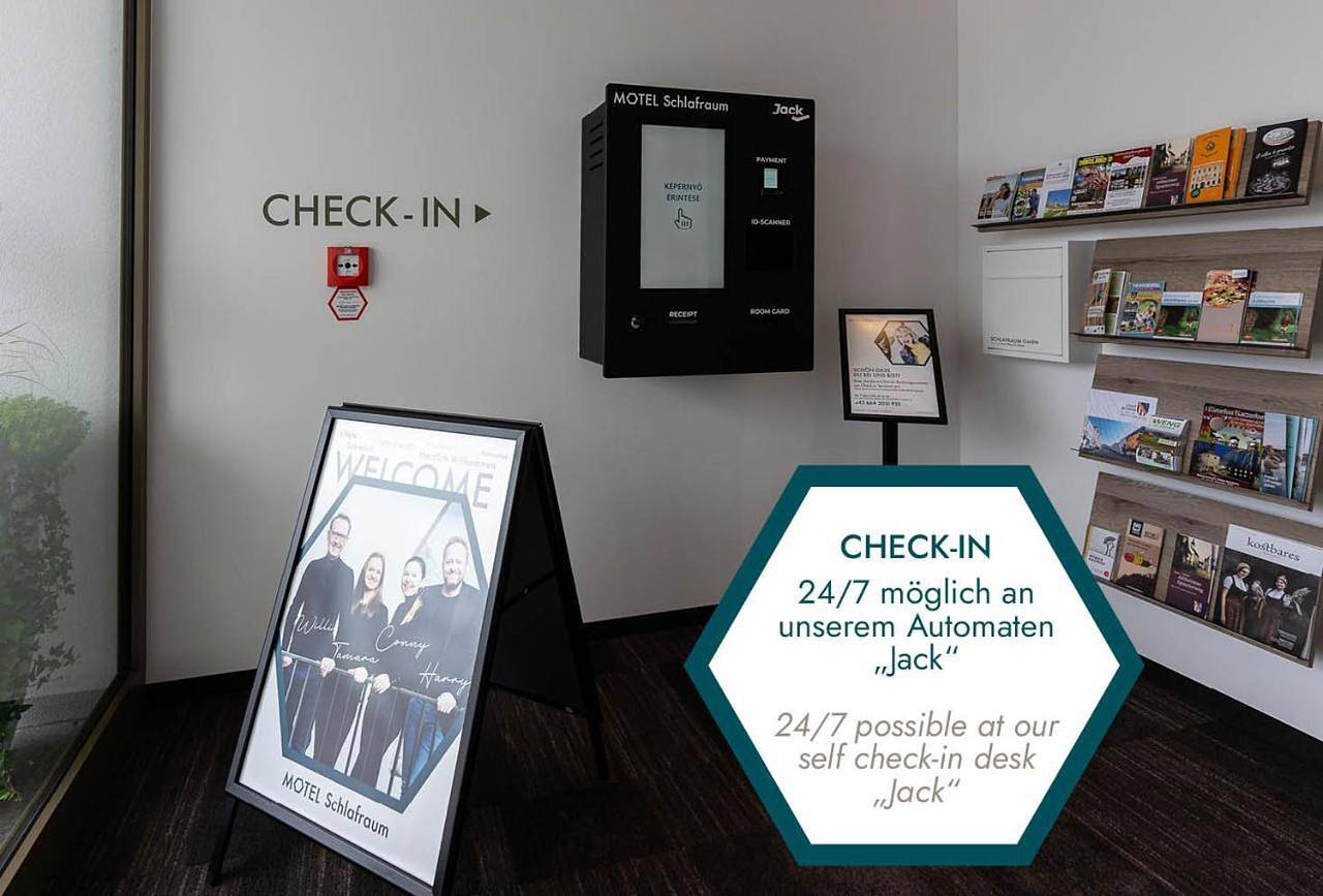 Motel Schlafraum Weng-Dein smartes Hotel-contactless check-In in Braunau am Inn