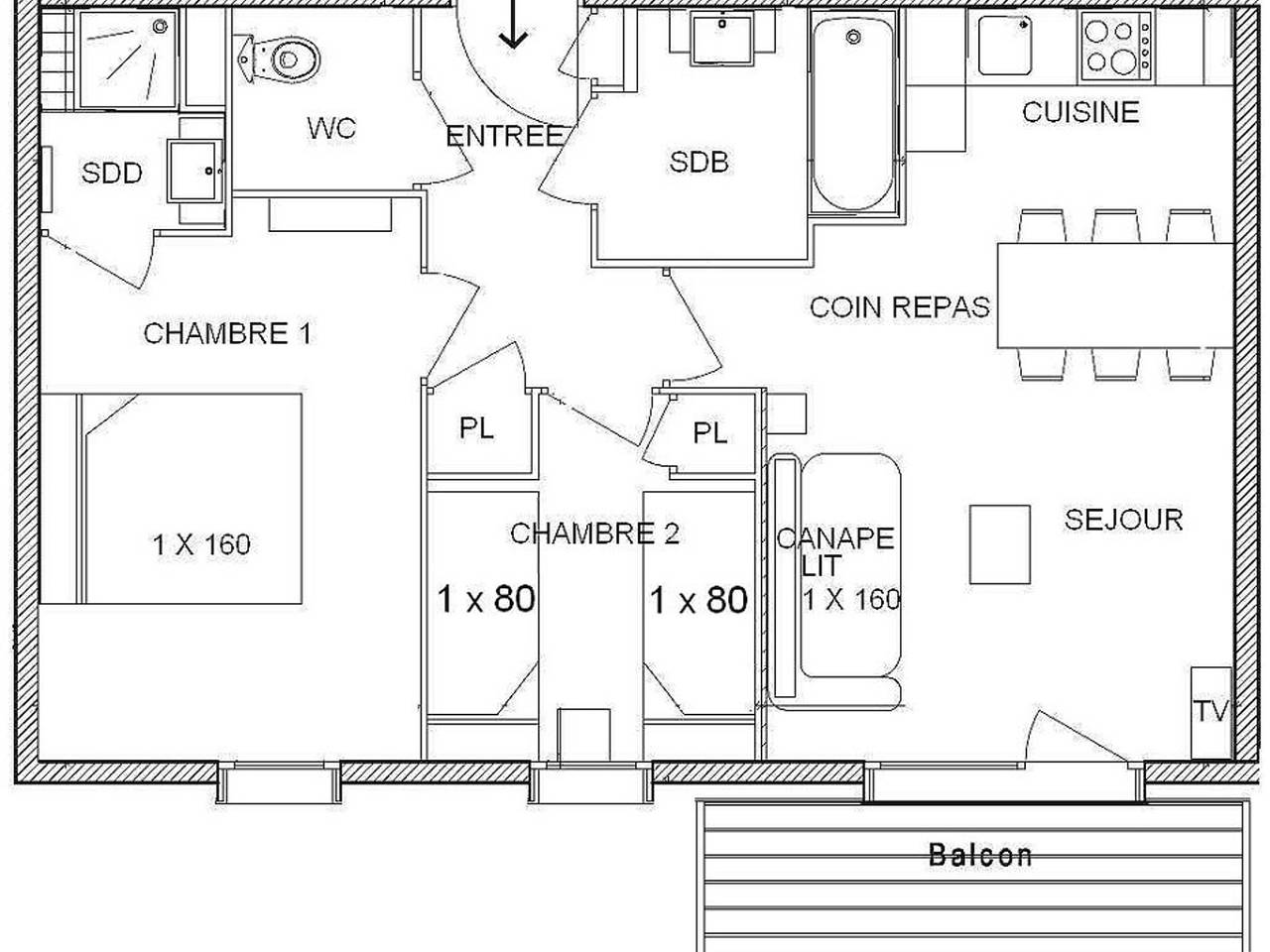 Appartement entier, Appartement 3 pièces, 6 personnes, balcon, proche Les Saisies in Les Saisies, Région d'Albertville