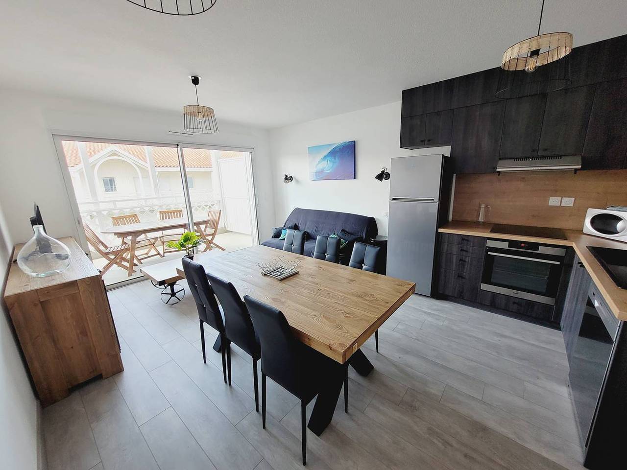 Appartement entier, Duplex dans une résidence sécurisée avec piscine pour 8 à 10 personnes à Mimizan plage in Mimizan, Côte d’Argent