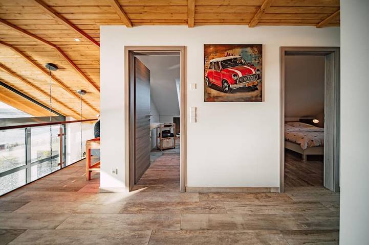 Ferienhaus am See mit Privatstrand, Sauna, Kamin, nahe Leipzig in Löbnitz, Nordsachsen