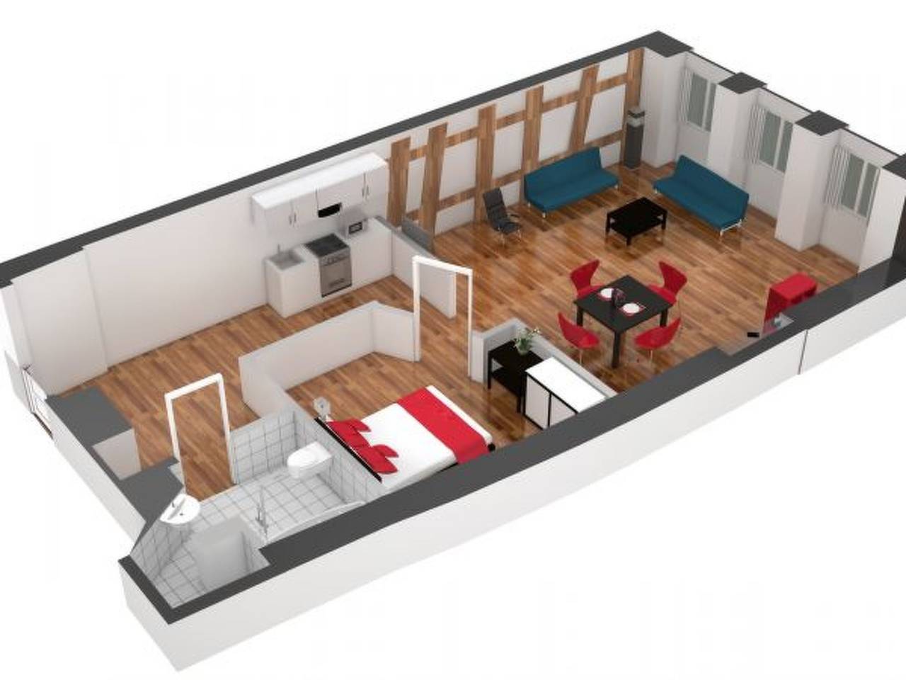 Appartamento intero, Appartamento vacanze per 6 persone in Lucerna, Lago dei Quattro Cantoni