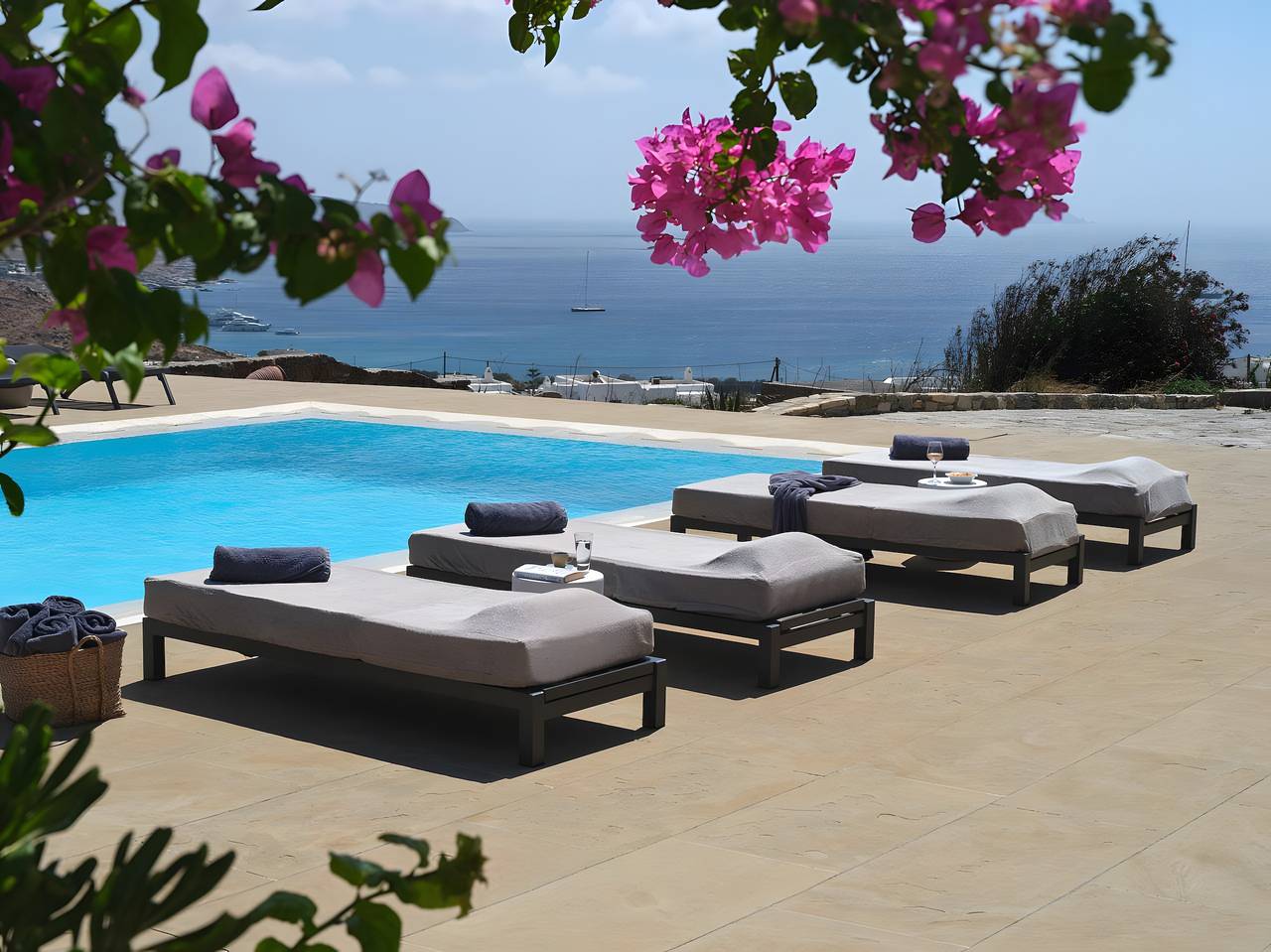 Blue Lounge Villa, Míkonos – Vistas al Egeo, piscina privada y cerca de playas famosas in Kalafati, Mykonos
