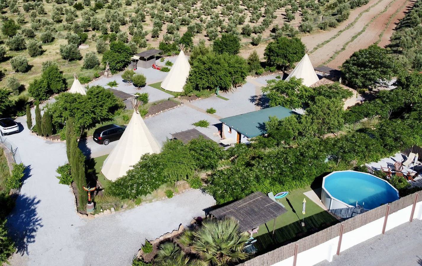 Tipi pour 2 personnes avec piscine in Zújar, Géoparc de Grenade