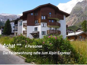 Gîte pour 4 personnes, avec balcon, adapté aux familles à Saas-Fee