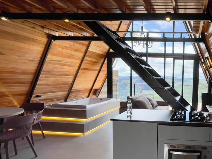 Lodge para 2 pessoas, com vista e terraço e ainda jardim no Brasil