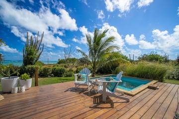 Cottage pour 4 personnes, avec piscine et terrasse dans Pointe Faula