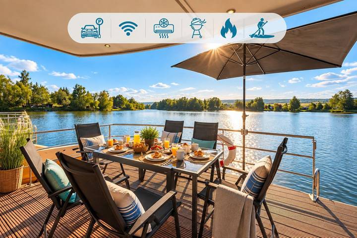 Ferienhaus für 6 Personen, mit Terrasse und Seeblick sowie Ausblick