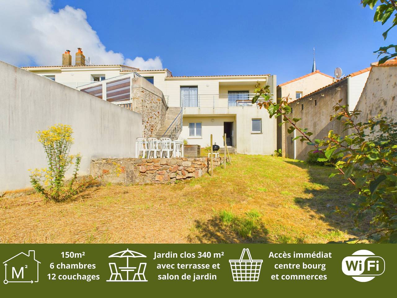 Casa familiar de 6 dormitorios en Brem Sur Mer con jardín - Wifi in Brem-sur-Mer, Valle del Loira