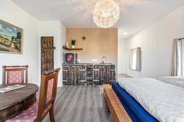 Ferienwohnung 'Gutgemacht' mit Gemeinschaftsterrasse, Garten und Wi-Fi
