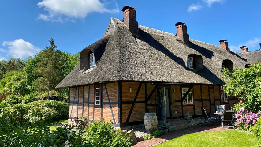 Ferienhaus für 4 Personen, mit Garten und Ausblick