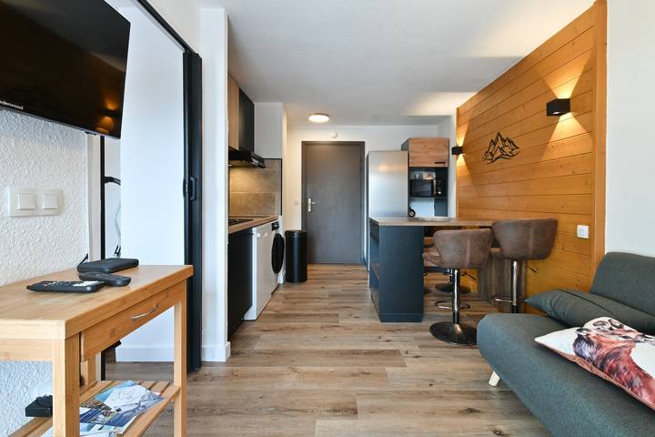 Ganze Wohnung, Appartement 'Les Marmottes - B12' mit Bergblick und Balkon in Flumet, Albertville und Umgebung