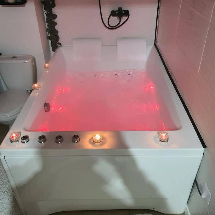 Appartement de vacances pour 3 personnes, avec jacuzzi et piscine ainsi que jardin et terrasse, animaux acceptés