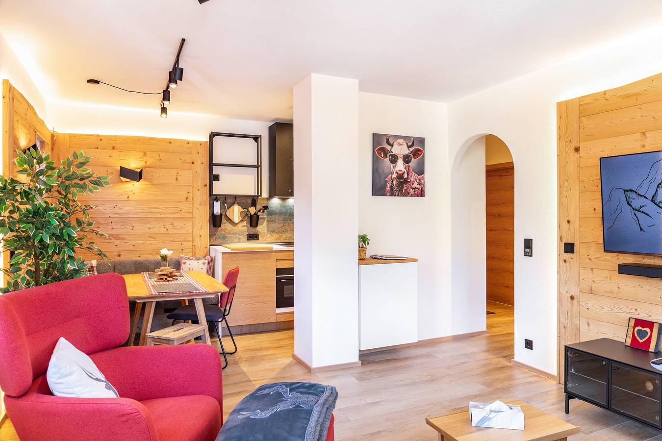 Ganze Wohnung, Ammerstube - Alpine Design-Ferienwohnung zentral in Oberammergau in Oberammergau, Bayerische Alpen