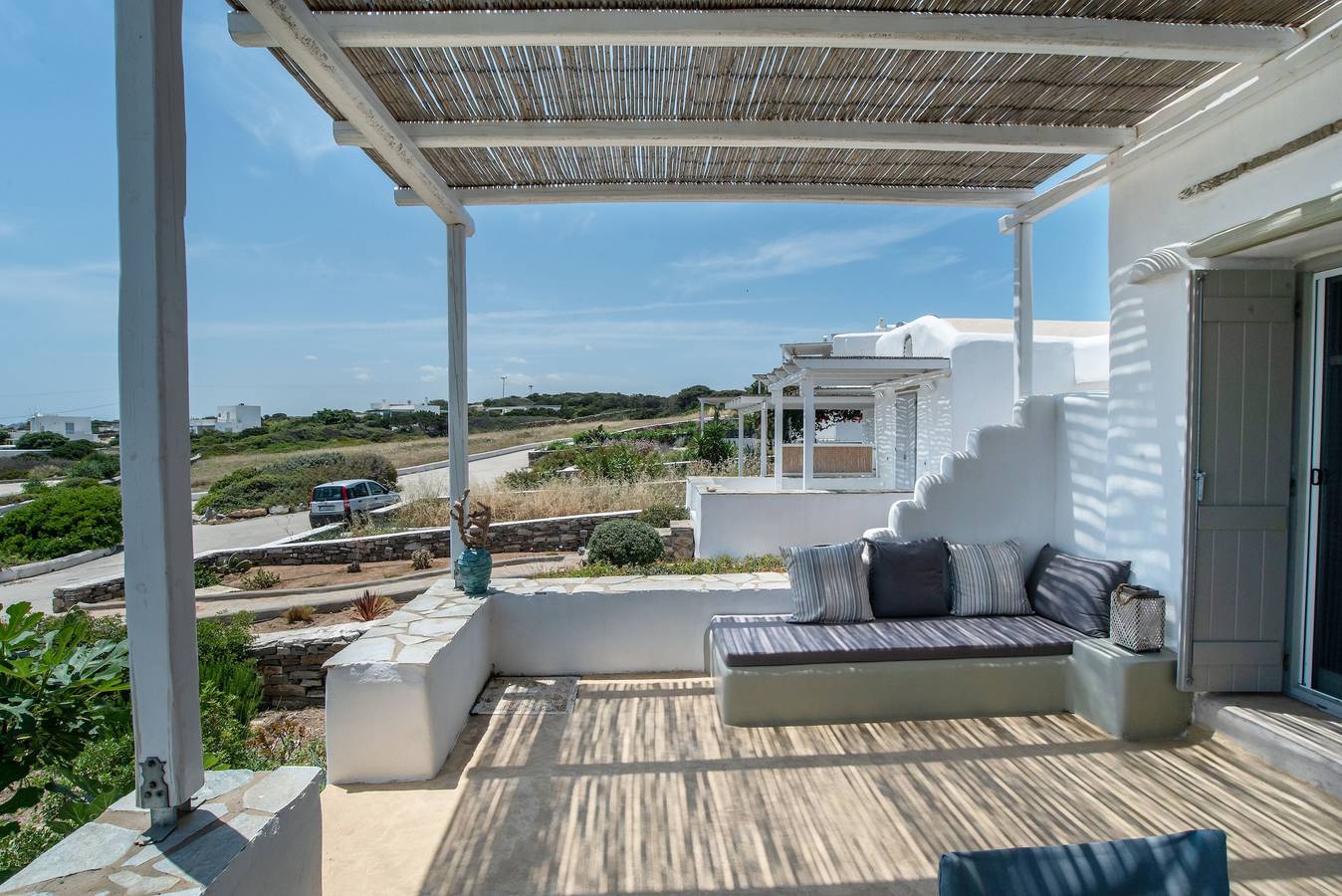 Villa "Christina Santa Maria" with Sea View, 2 Private Terraces & Wi-Fi in Paros