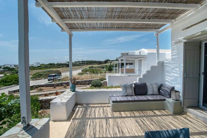 Villa "Christina Santa Maria" with Sea View, 2 Private Terraces & Wi-Fi in Paros
