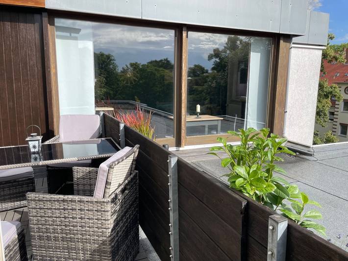 Ferienwohnung für 3 Personen, mit Terrasse und Pool sowie Sauna, kinderfreundlich - 1