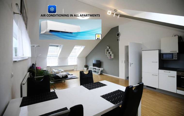 Ferienwohnung für 5 Personen, mit Balkon und Terrasse sowie Ausblick in Metzingen