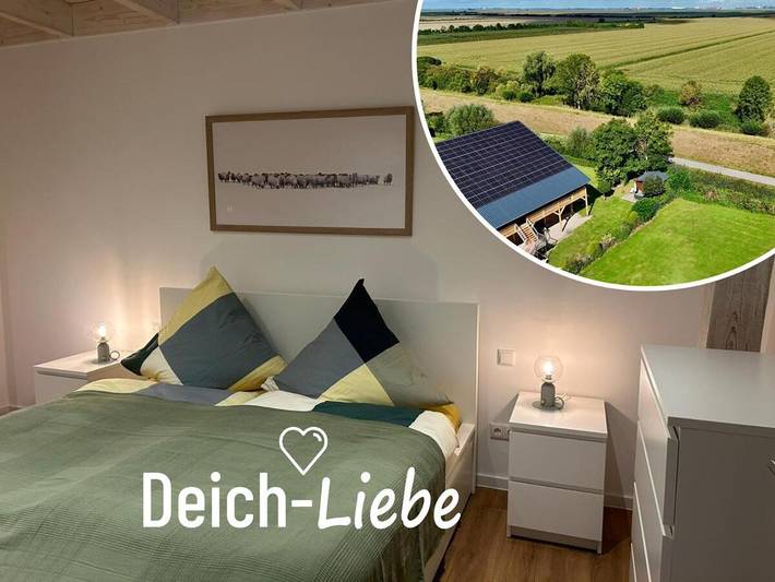 Ferienwohnung für 2 Personen, mit Balkon und Garten sowie Ausblick in Krummendeich