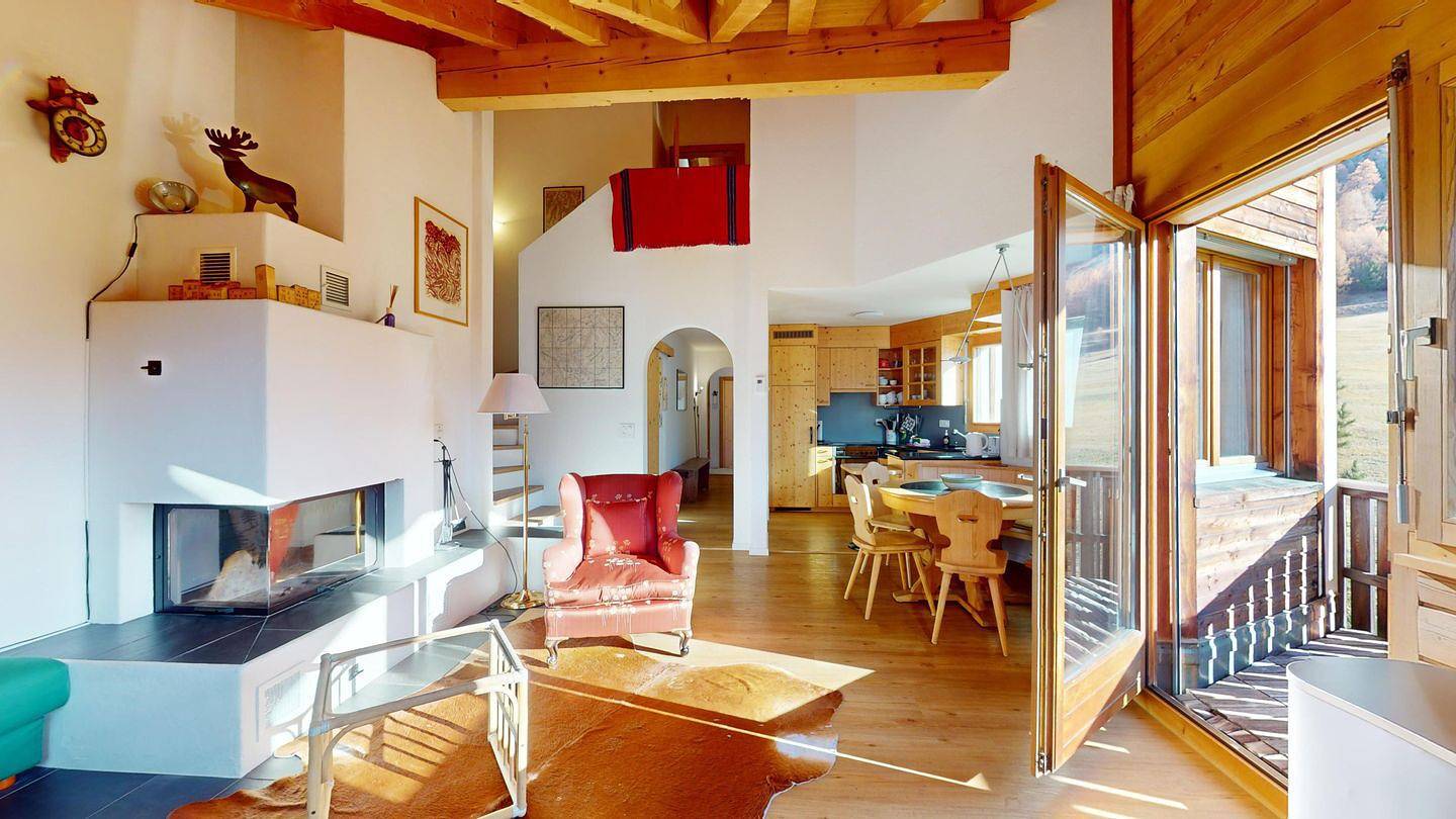 Ganze Wohnung, Ferienwohnung für 8 Personen mit Terrasse in Pontresina, Sankt Moritz