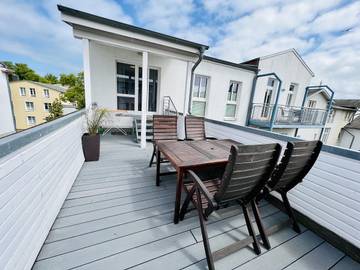Ferienwohnung für 4 Personen, mit Balkon und Balkon/Terrasse, kinderfreundlich in Rostock