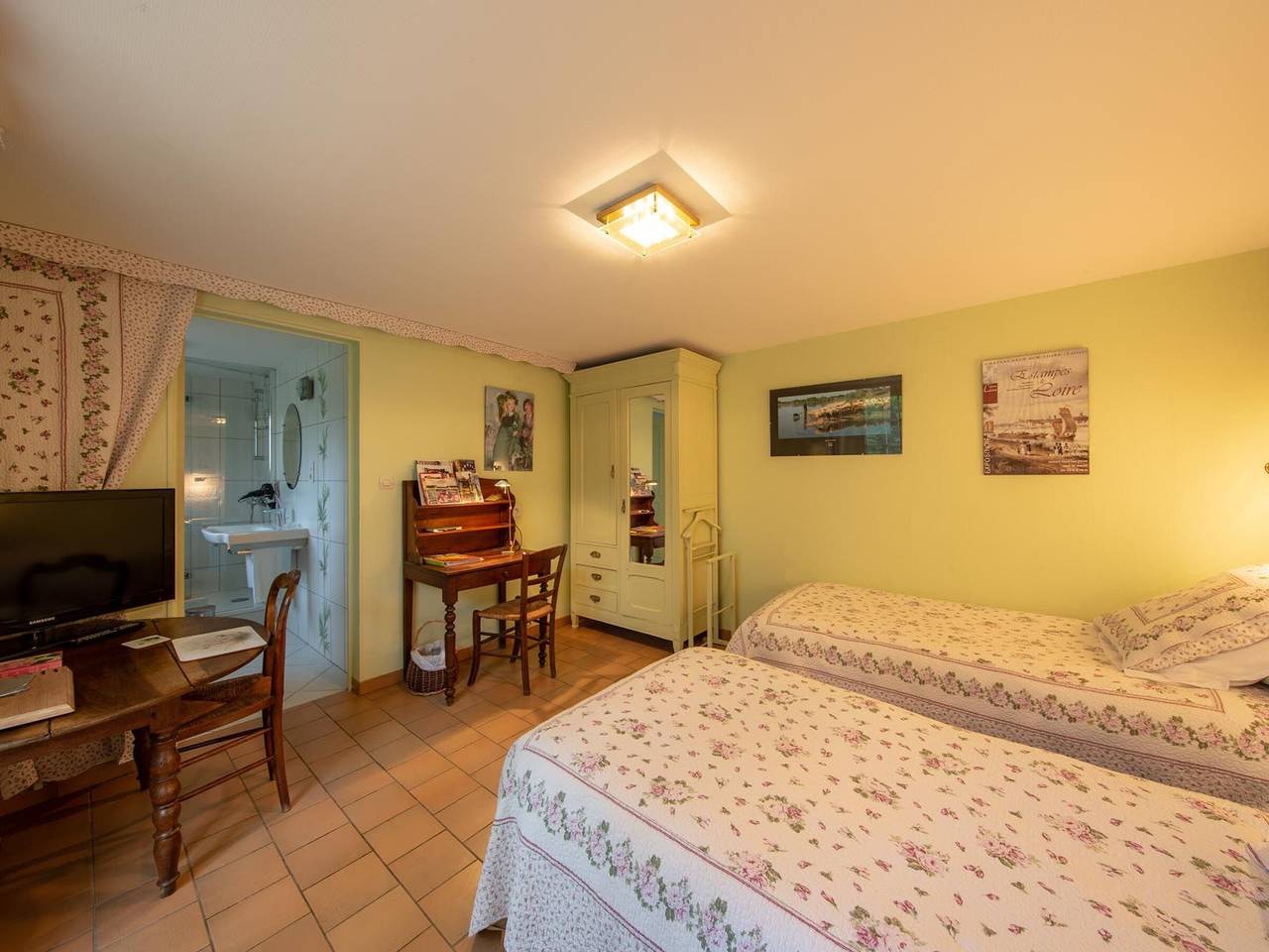 Zimmer Châteauneuf: Rustikaler Charme mit Privat Terrasse und Wlan in Saint-Benoît-sur-Loire in Saint-Benoît-sur-Loire, Loire-Tal