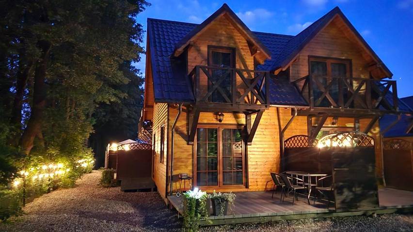 Dom dla 6 osób, z Balkon i Taras oraz Ogród i Widok w Karwia