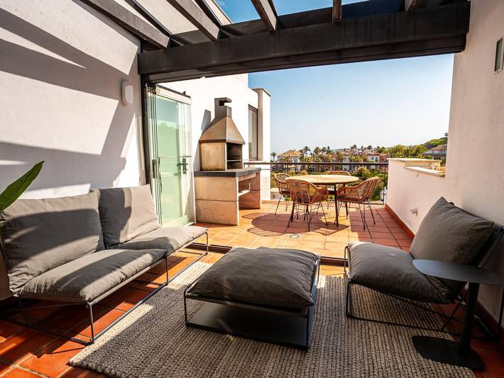 Ganze Wohnung, Penthouse mit Meerblick, 6 Pers. in Casares del Mar, Casares