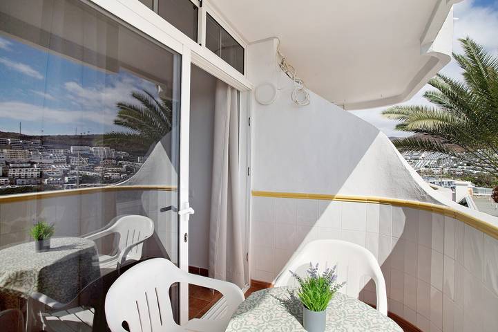 Ganze Wohnung, Ferienwohnung 'Appartamento Timo' mit Meerblick, Gemeinschaftspool und WLAN in Puerto Rico (Gran Canaria), Mogán