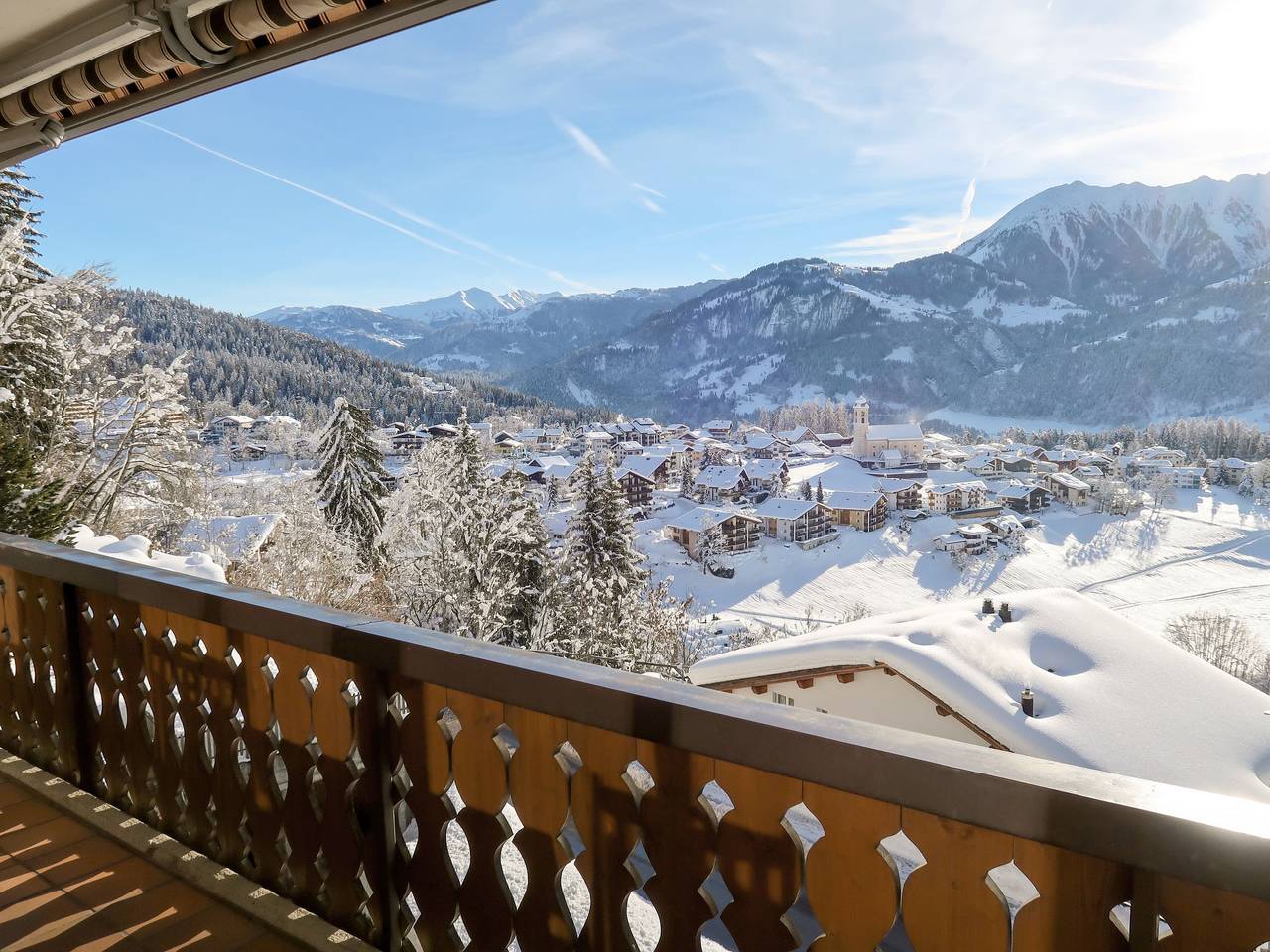 Appartement entier, Bergsicht in Laax Dorf, Laax