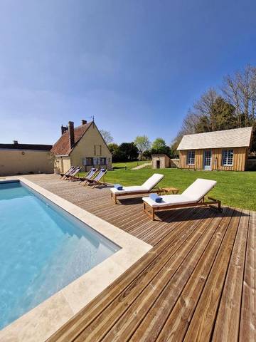 Gîte pour 4 personnes, avec jardin et piscine, animaux acceptés à Ceton
