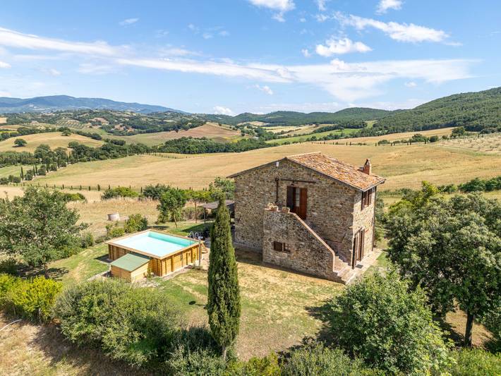 Casa vacanza per 6 persone, con Terrazza e Giardino nonché Panorama a Cinigiano