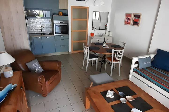 Appartement de vacances pour 3 personnes, avec jardin