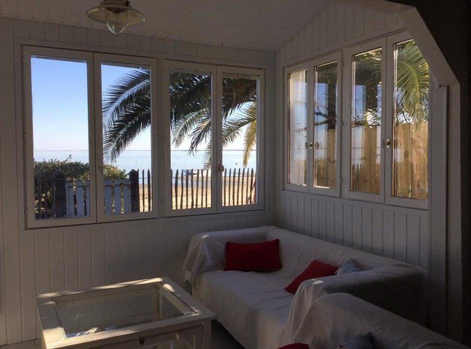 Maison de pêcheur confortable "La Régate" sur la plage in Petit Piquey, Lège-Cap-Ferret