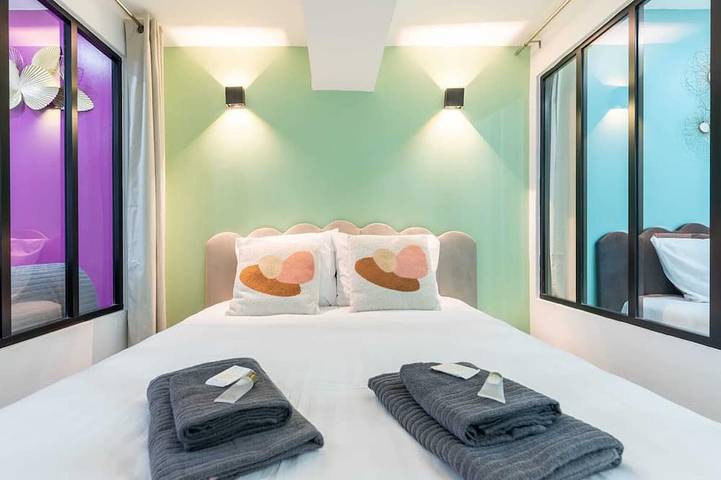 Ganze Wohnung, Buttes Chaumont 5 - Zwei Schlafzimmer Wohnung, Schläft 6 in Paris, Ile de France