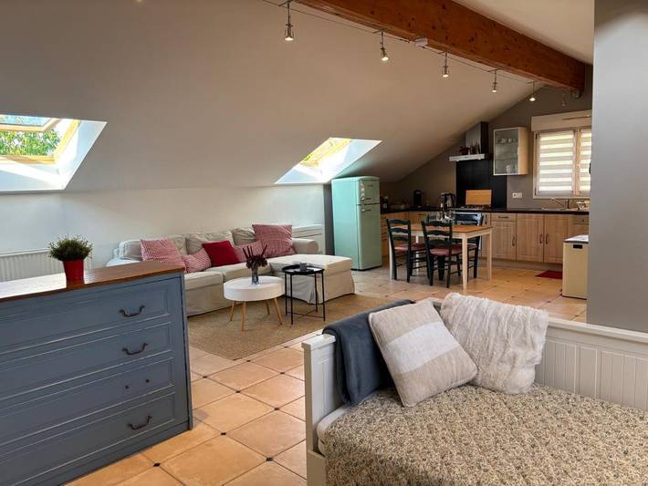 Gîte pour 4 personnes, avec jardin et vue, animaux acceptés à Vœgtlinshoffen