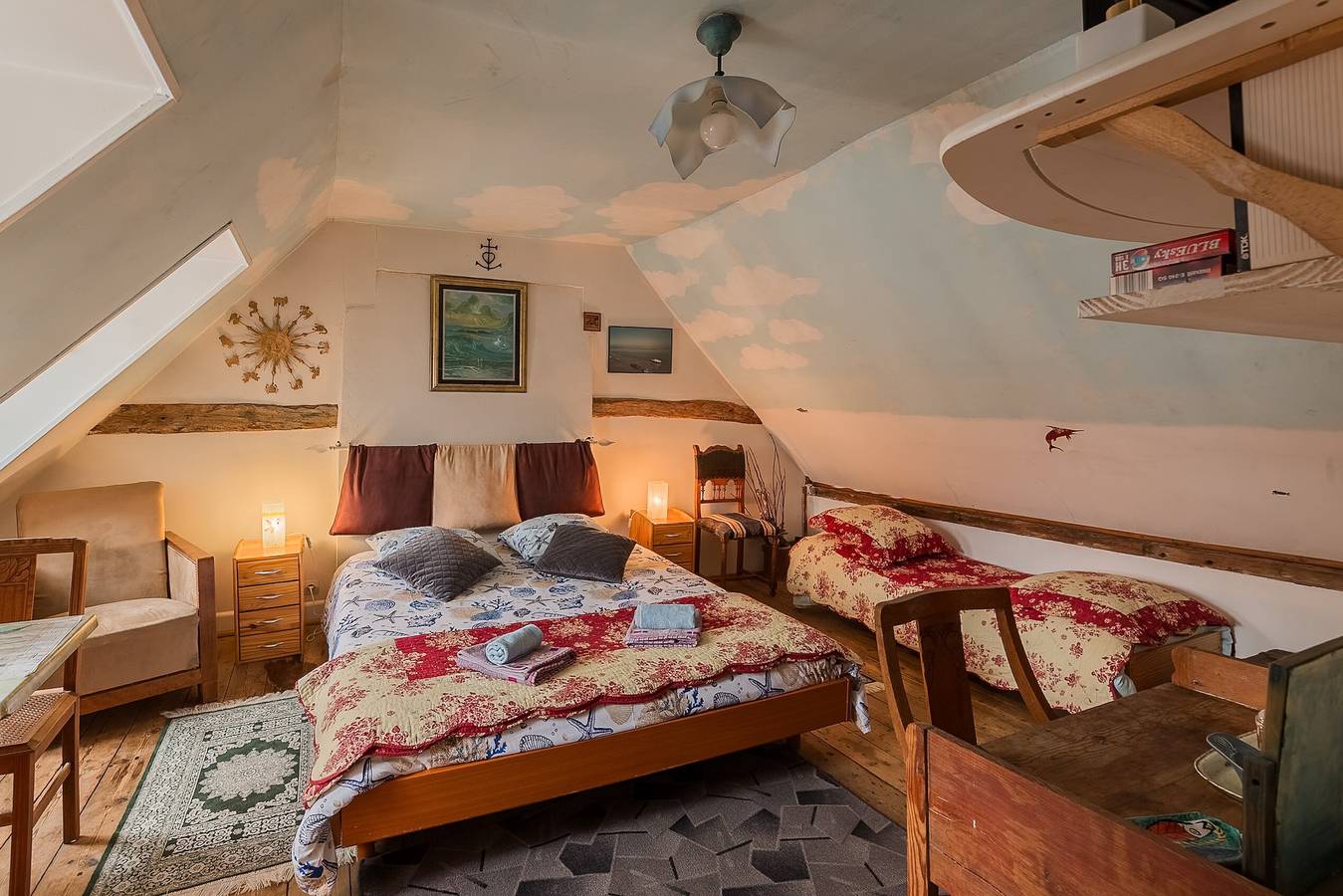 Gästezimmer „La Sirène“ mit Meerblick und Wlan in Saint-Valery-sur-Somme in Saint-Valery-sur-Somme, Abbeville und Umgebung