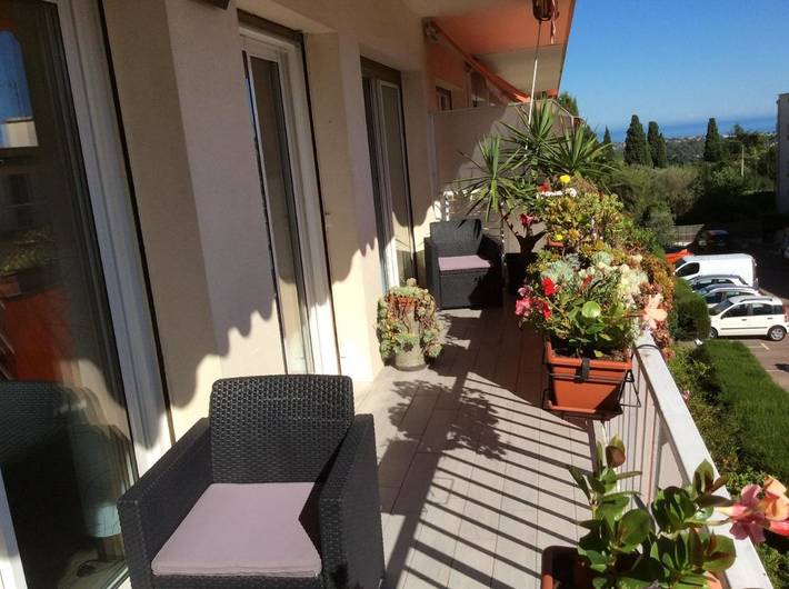 Appartement de vacances pour 4 personnes, avec Balcon ainsi que Terrasse et Vue