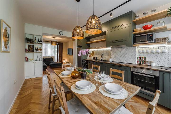 Appartement de vacances pour 6 personnes, avec Balcon ainsi que Terrasse et Vue