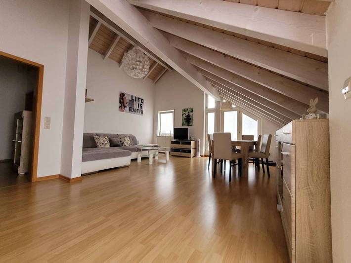 Ganze Wohnung, Ferienwohnung Hegau - Ruhige und helle Dachgeschosswohnung mit Balkon in Hilzingen, Hegau
