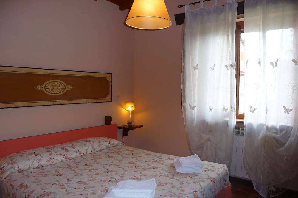 Tuscany, a medieval village with swimming pool and views of the castle of the Co in Pratovecchio Stia, Casentino