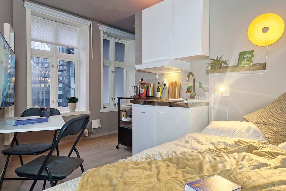 Hel leilighet, Cozy, Central Studio by the Bus Station in Bergenhus, Bergen