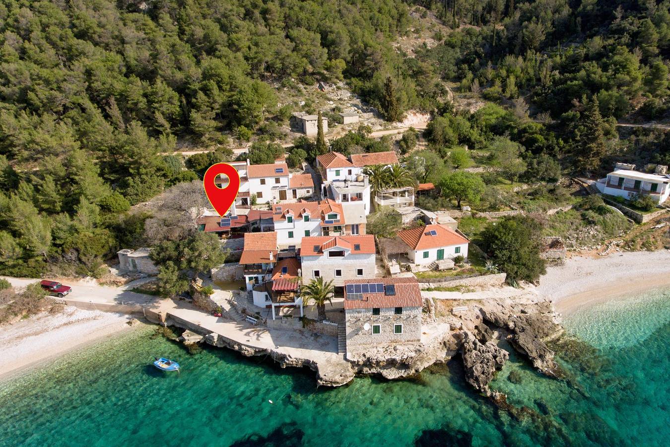 Huis met één kamer aan het strand Baai Tvrdni Dolac, Hvar K-13018 in Gdinj, Hvar